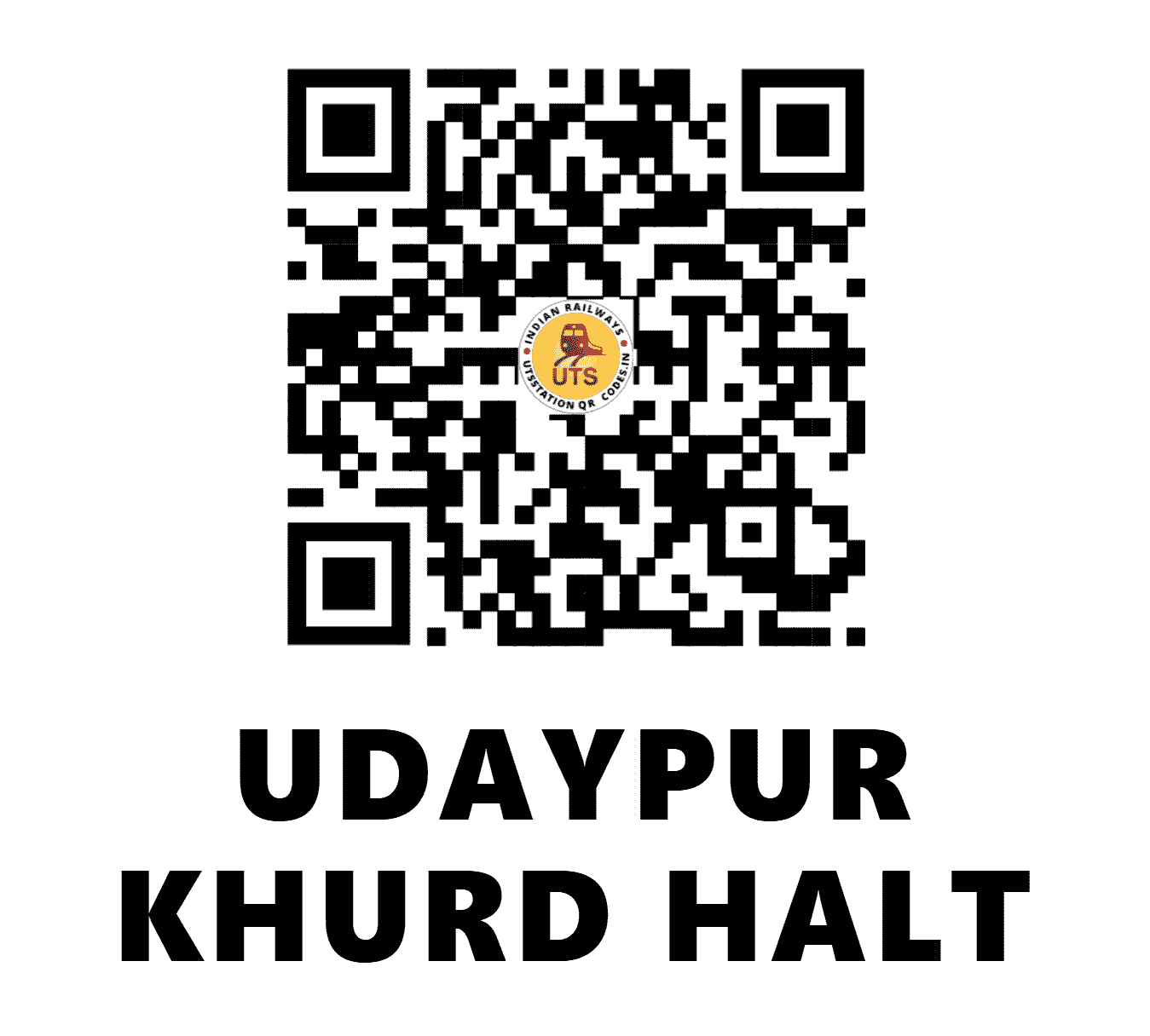 UTS QR Code for UDAYPUR KHURD HALT - UDKN (NE - UTTAR PRADESH)